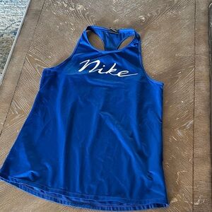 Nike Blue Script Logo Racerback Tank